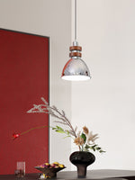 Karry Pendant Light in Chrome and Walnut Wood for Modern Interiors