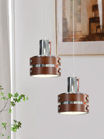 Karry Pendant Light in Chrome and Walnut Wood for Modern Interiors