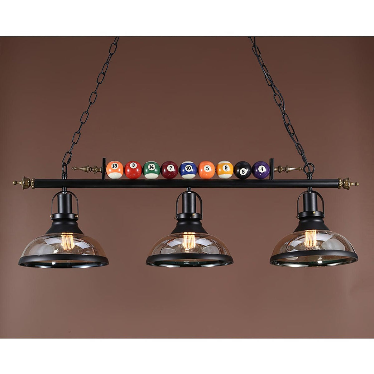 Kasha Billiard Chandelier – Modern Glass Linear Pendant for Kitchen Island and Game Room