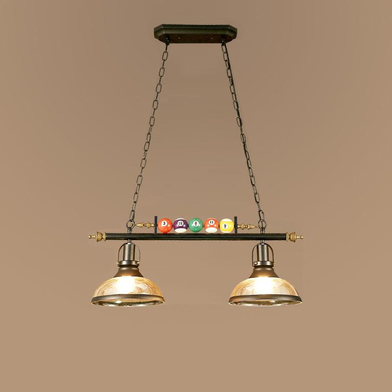 Kasha Billiard Chandelier – Modern Glass Linear Pendant for Kitchen Island and Game Room
