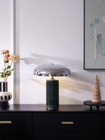 Aurelio Dome Table Lamp with Marble Base – Modern Sculptural Lighting