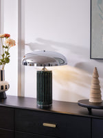 Aurelio Dome Table Lamp with Marble Base – Modern Sculptural Lighting