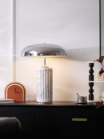 Aurelio Dome Table Lamp with Marble Base – Modern Sculptural Lighting