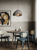 Selene Halia Pendant Light — Moon-Inspired Dome Pendant in Grey or White
