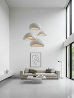 Selene Halia Pendant Light — Moon-Inspired Dome Pendant in Grey or White