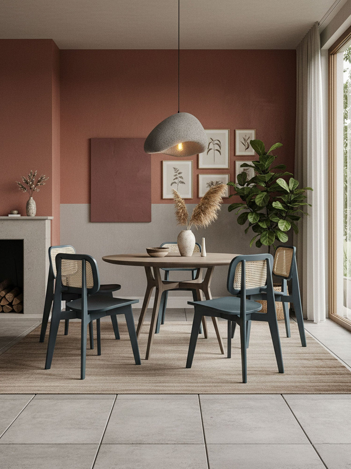 Selene Halia Pendant Light — Moon-Inspired Dome Pendant in Grey or White