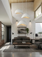 Selene Halia Pendant Light — Moon-Inspired Dome Pendant in Grey or White