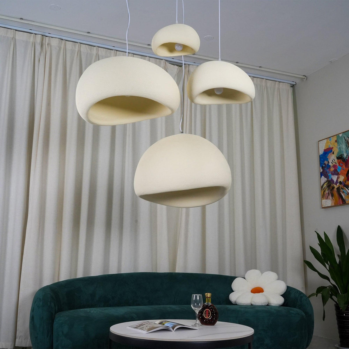 Zenra Organic Wabi-Sabi Chandelier – Designer HDPE Pendant Light