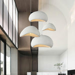 Selene Halia Pendant Light — Moon-Inspired Dome Pendant in Grey or White