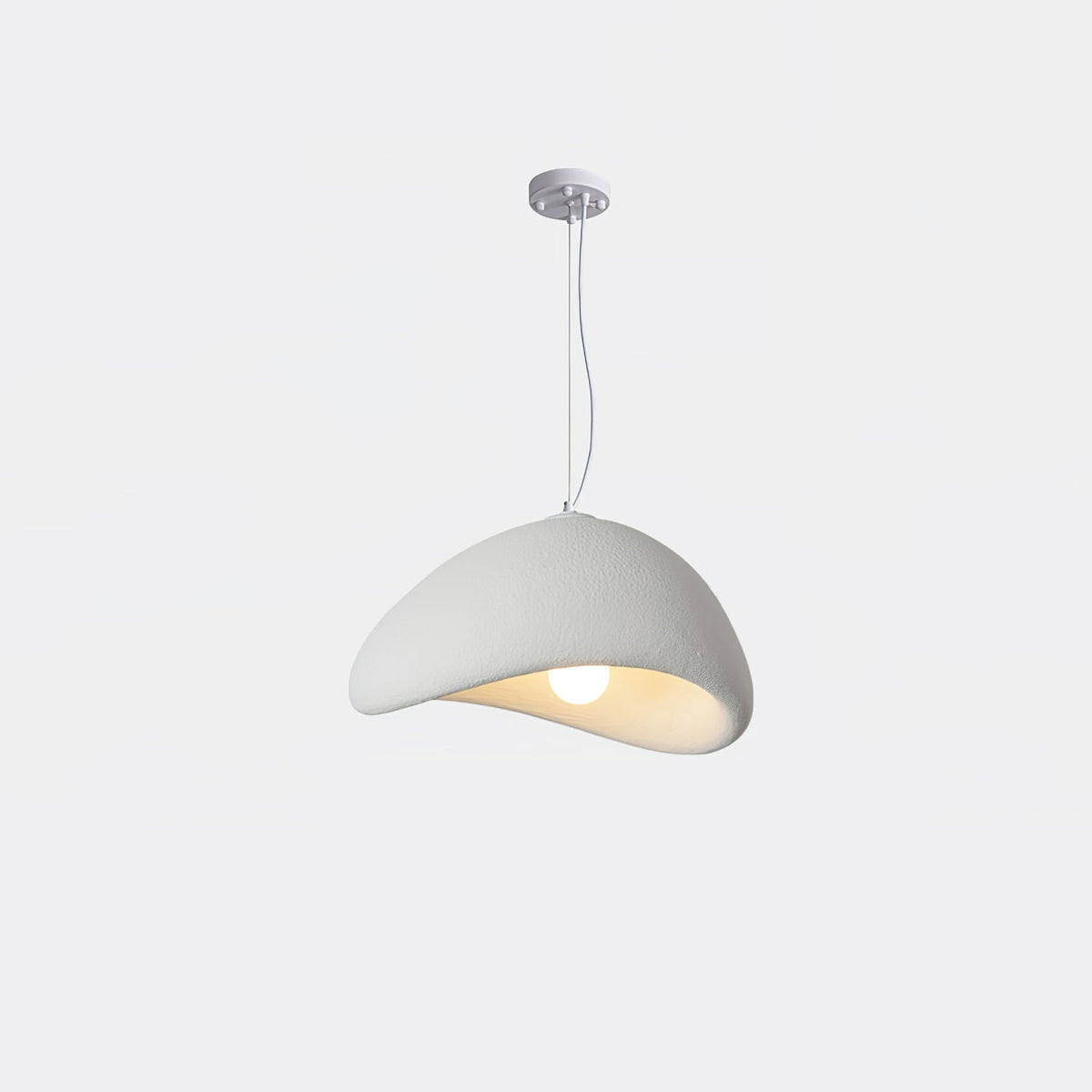 Selene Halia Pendant Light — Moon-Inspired Dome Pendant in Grey or White