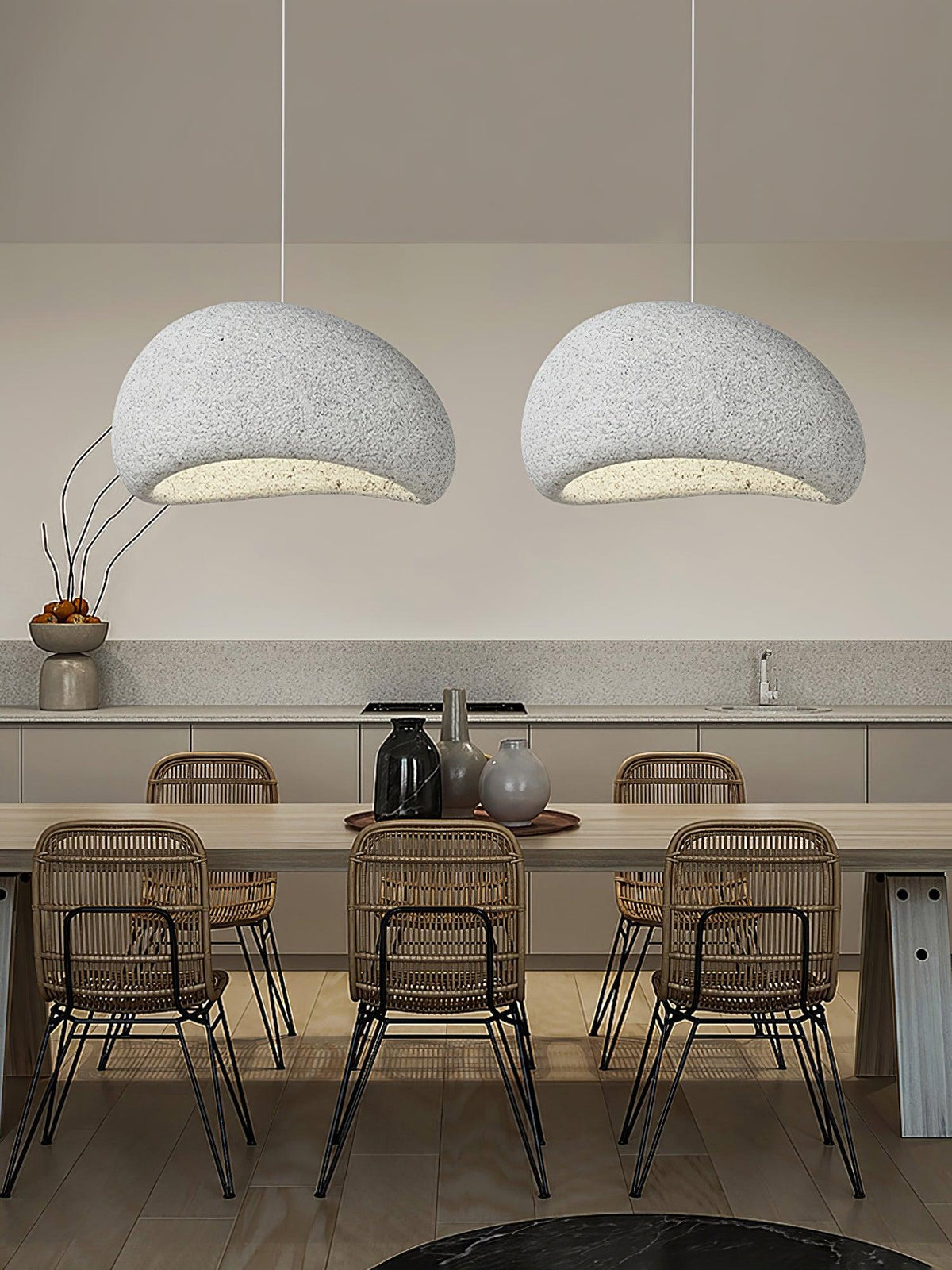 Tsukiyo Cloud Pendant Light – Wabi-Sabi Sculptural Ceiling Lamp