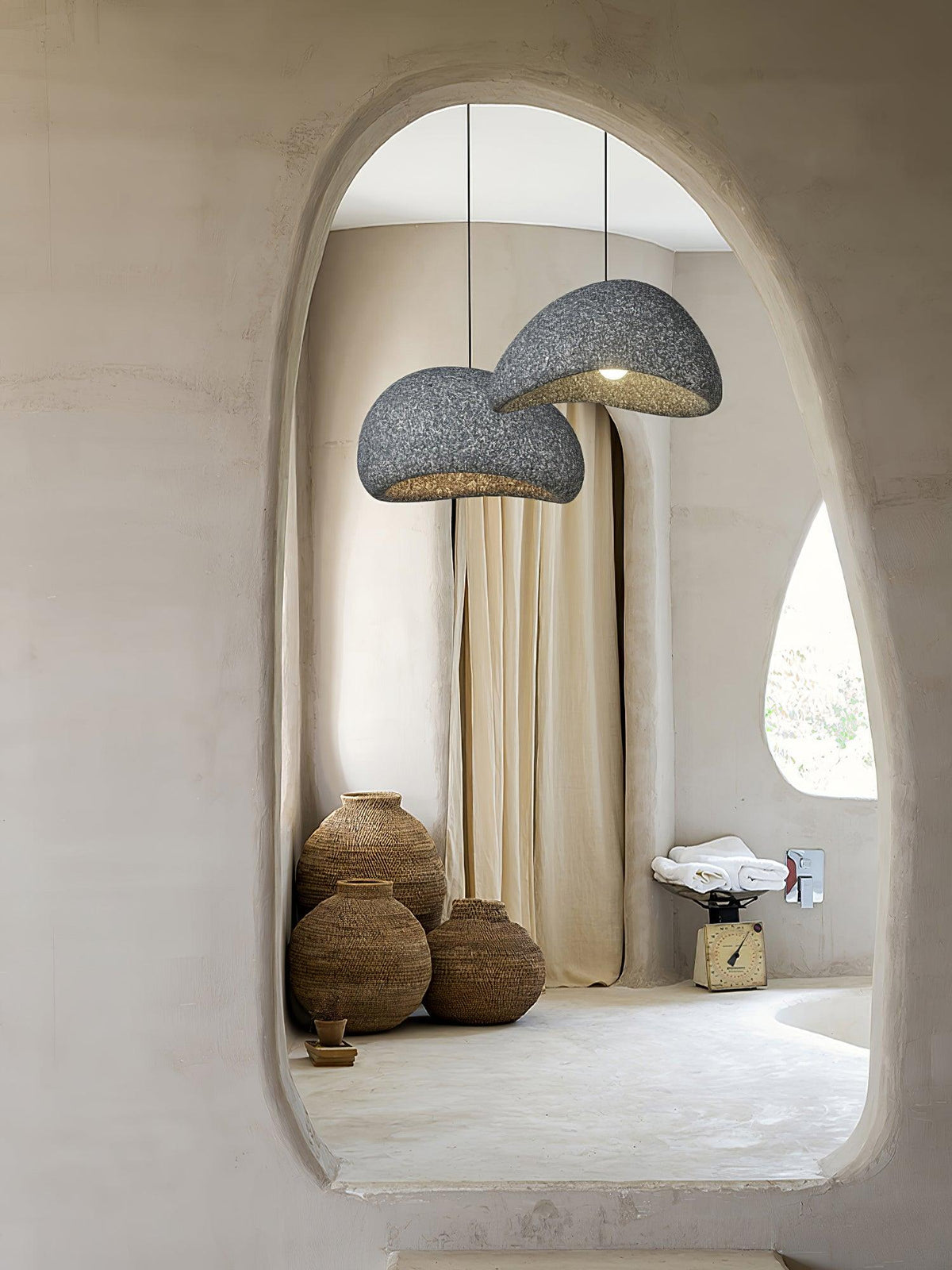 Tsukiyo Cloud Pendant Light – Wabi-Sabi Sculptural Ceiling Lamp