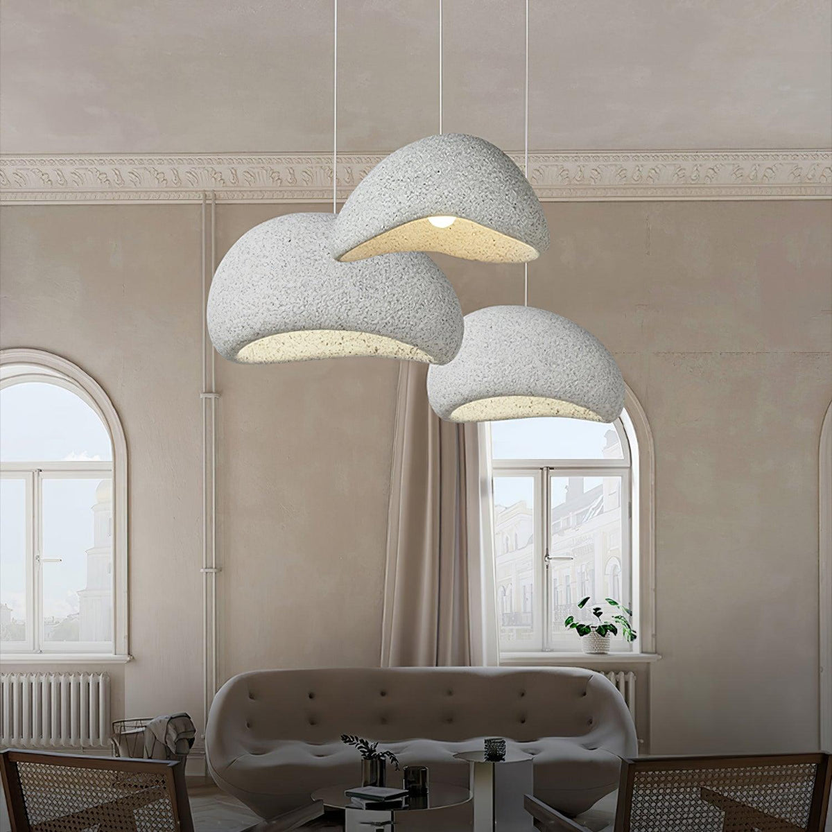 Tsukiyo Cloud Pendant Light – Wabi-Sabi Sculptural Ceiling Lamp