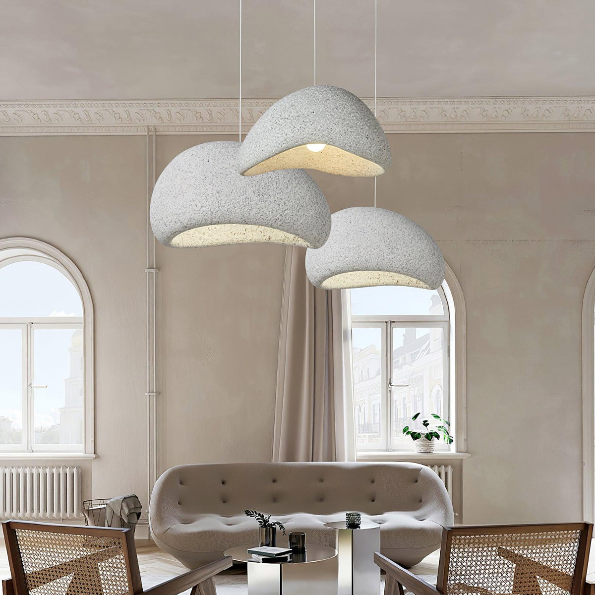 Tsukiyo Cloud Pendant Light – Wabi-Sabi Sculptural Ceiling Lamp