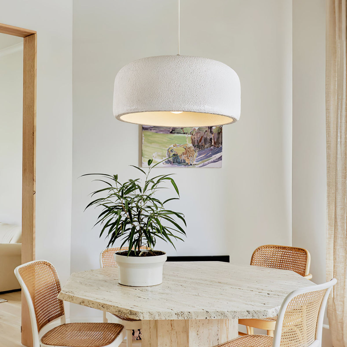 Aether Dome Cloud Pendant Light – Modern Resin & Metal Ceiling Lamp