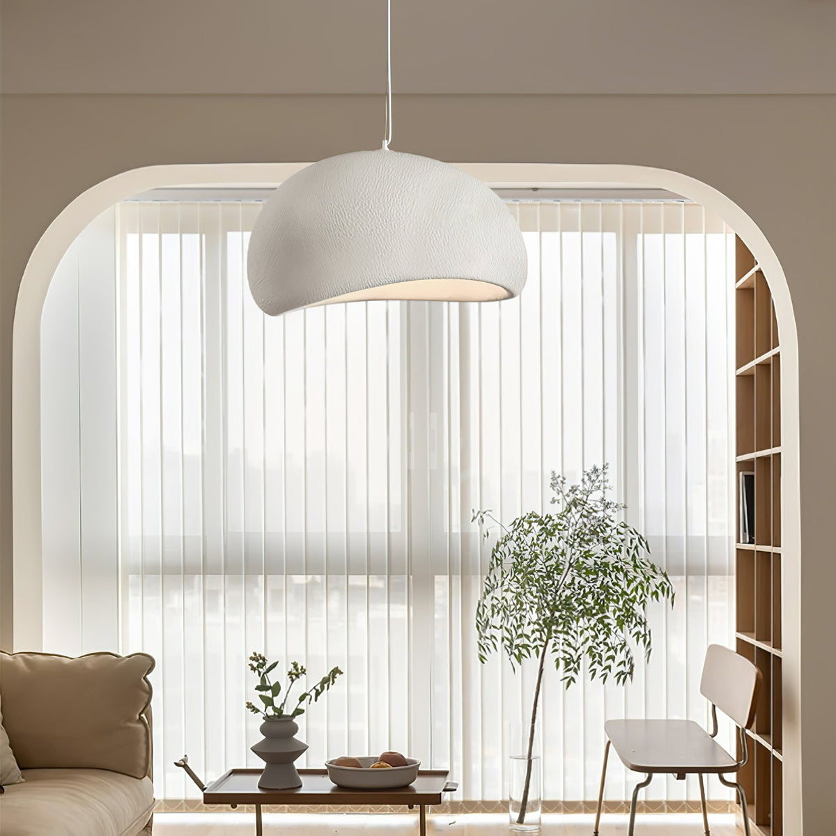Zenra Organic Wabi-Sabi Chandelier – Designer HDPE Pendant Light
