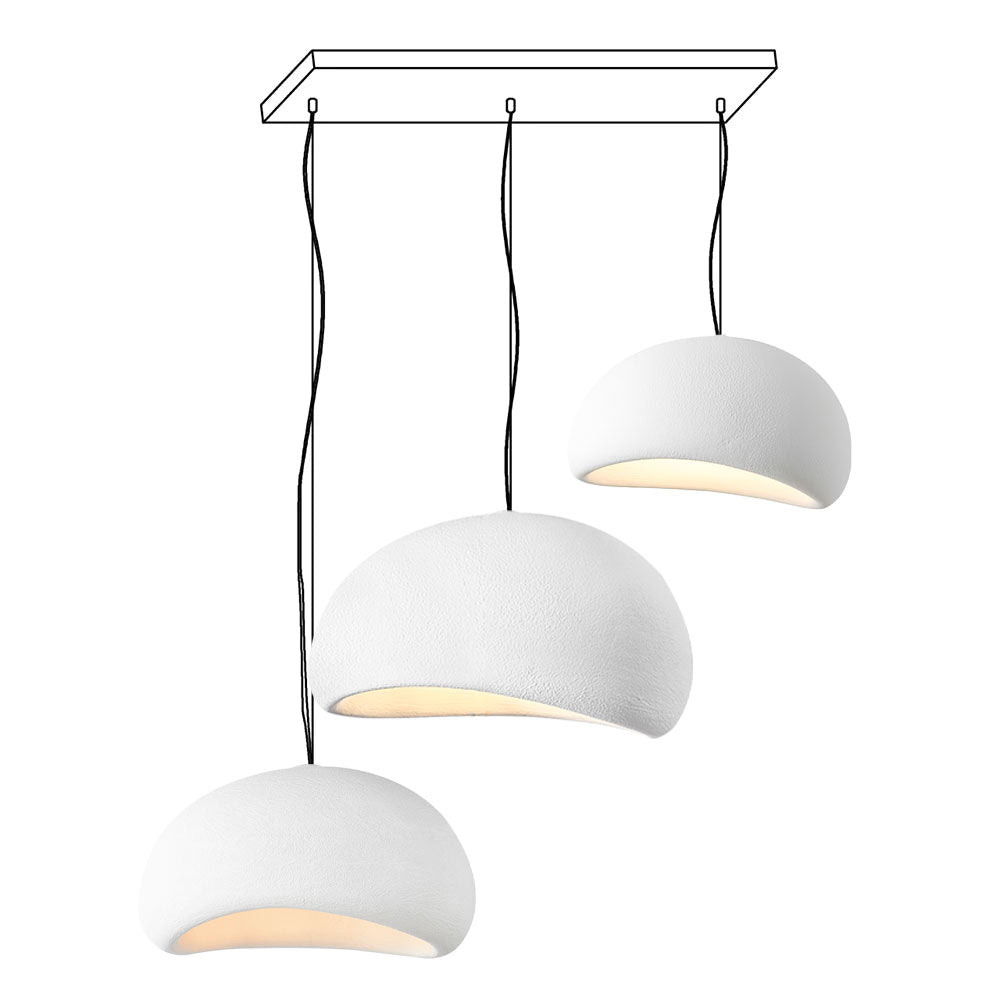 Zenra Organic Wabi-Sabi Chandelier – Designer HDPE Pendant Light