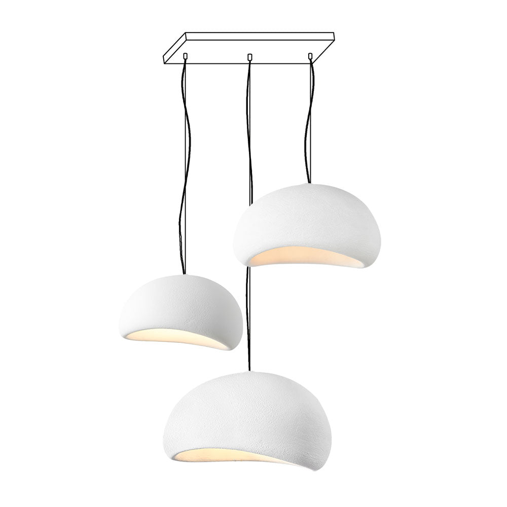 Zenra Organic Wabi-Sabi Chandelier – Designer HDPE Pendant Light