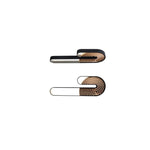 Kinetic Spiral Wall Sconce with LED Light in Black and Wood