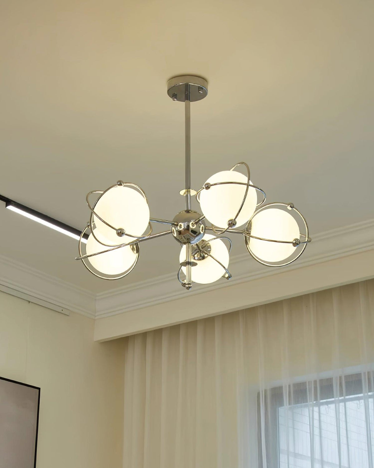 Kittelson Modern Glass and Metal Chandelier for Dining Room and Living Room