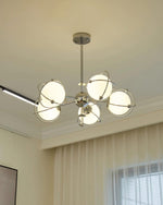 Kittelson Modern Glass and Metal Chandelier for Dining Room and Living Room