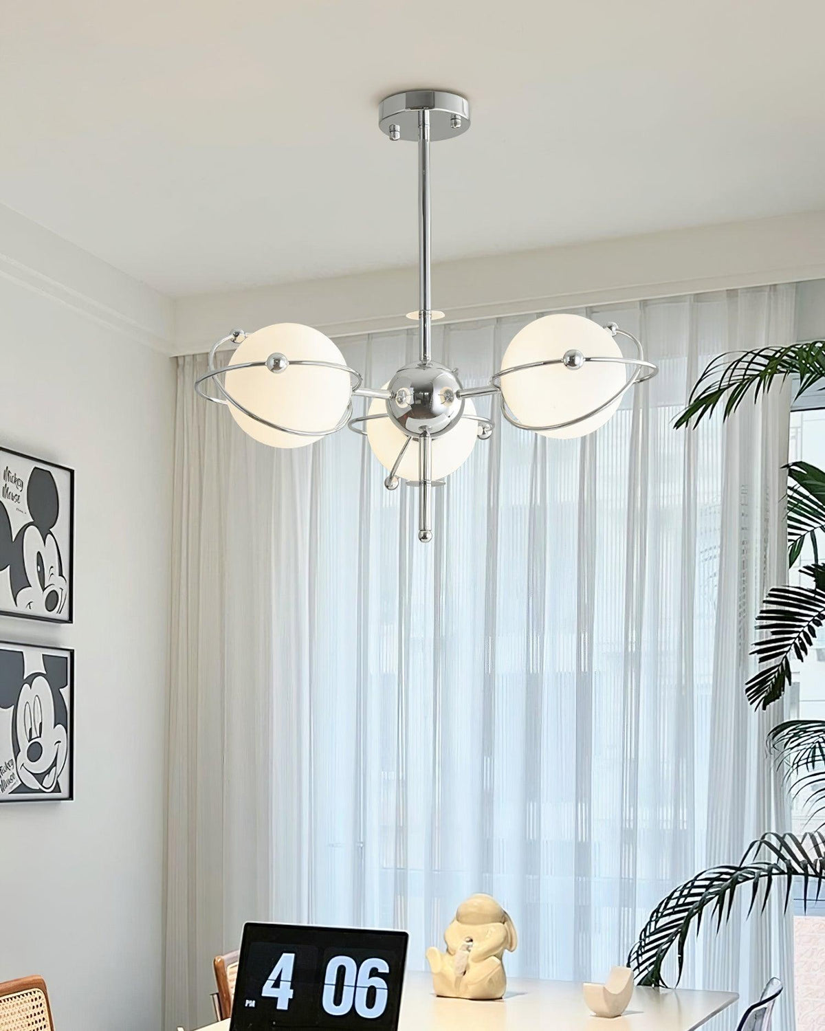 Kittelson Modern Glass and Metal Chandelier for Dining Room and Living Room