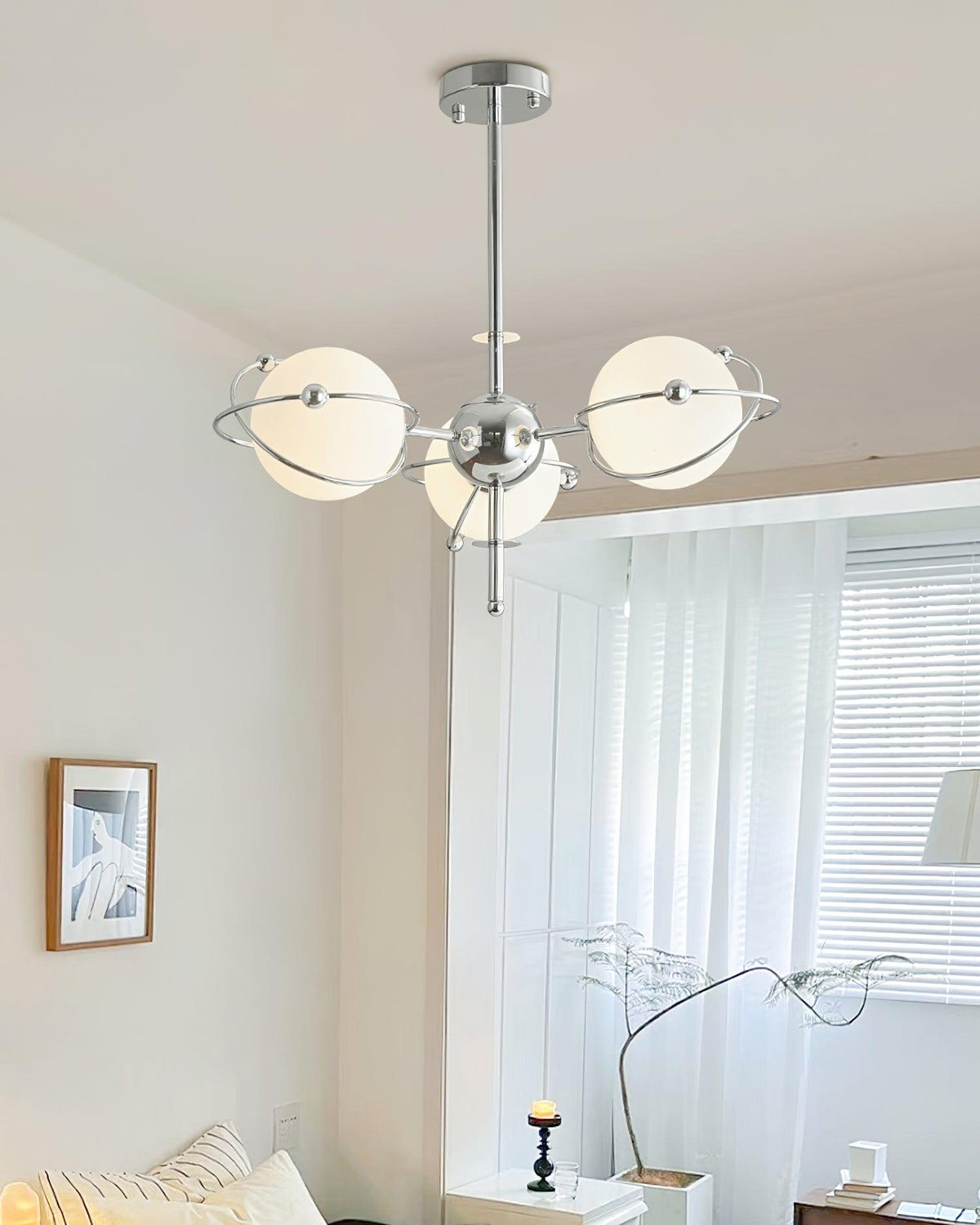 Kittelson Modern Glass and Metal Chandelier for Dining Room and Living Room