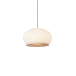 Lantern Knit Pendant Light – Woven Fabric Shade, Modern Minimalist Ceiling Lamp