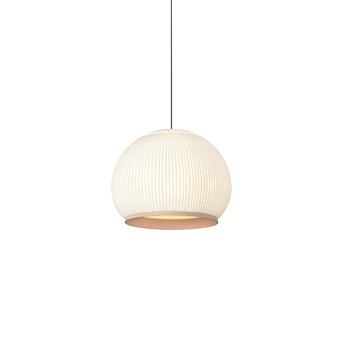 Lantern Knit Pendant Light – Woven Fabric Shade, Modern Minimalist Ceiling Lamp