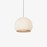 Lantern Knit Pendant Light – Woven Fabric Shade, Modern Minimalist Ceiling Lamp