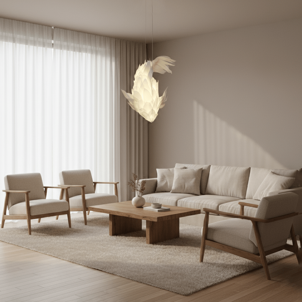 Koi Sculptural LED Chandelier for Dining Room and Living Room