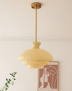 Paolina Glass Pendant Light – Mid-Century Modern Ceiling Lamp in Gold