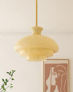 Paolina Glass Pendant Light – Mid-Century Modern Ceiling Lamp in Gold