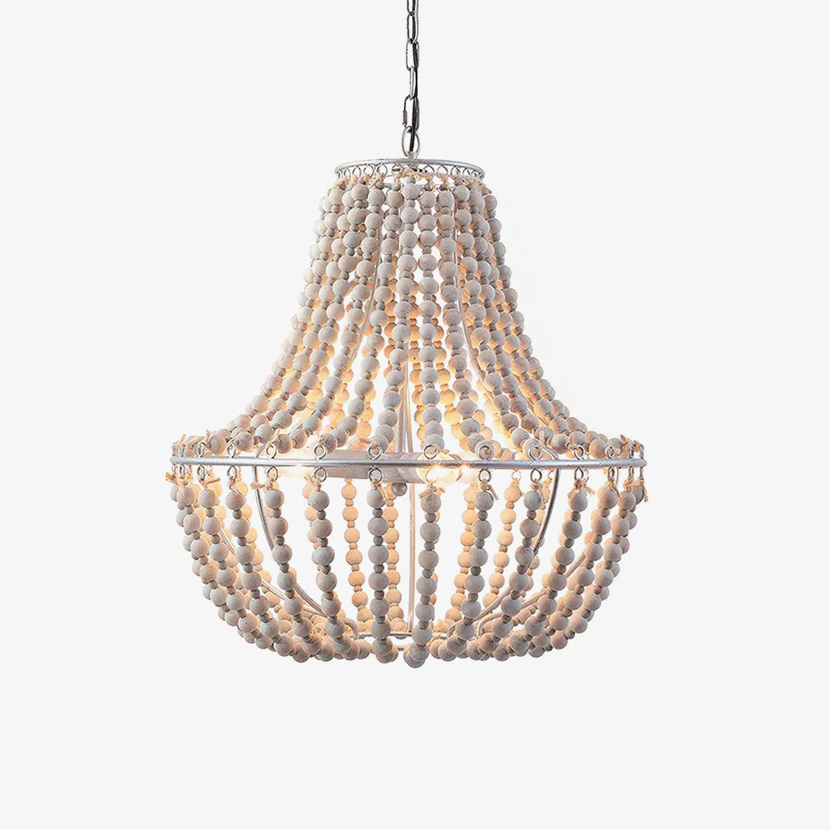 Koralky Beaded Chandelier with Wooden Accents for Modern Interiors