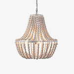Koralky Beaded Chandelier with Wooden Accents for Modern Interiors