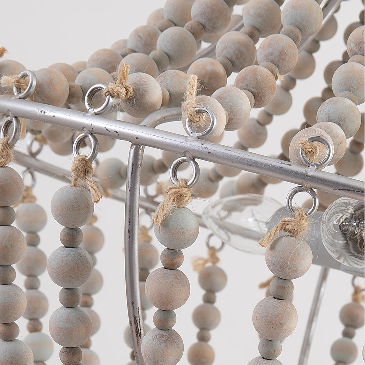 Koralky Beaded Chandelier with Wooden Accents for Modern Interiors