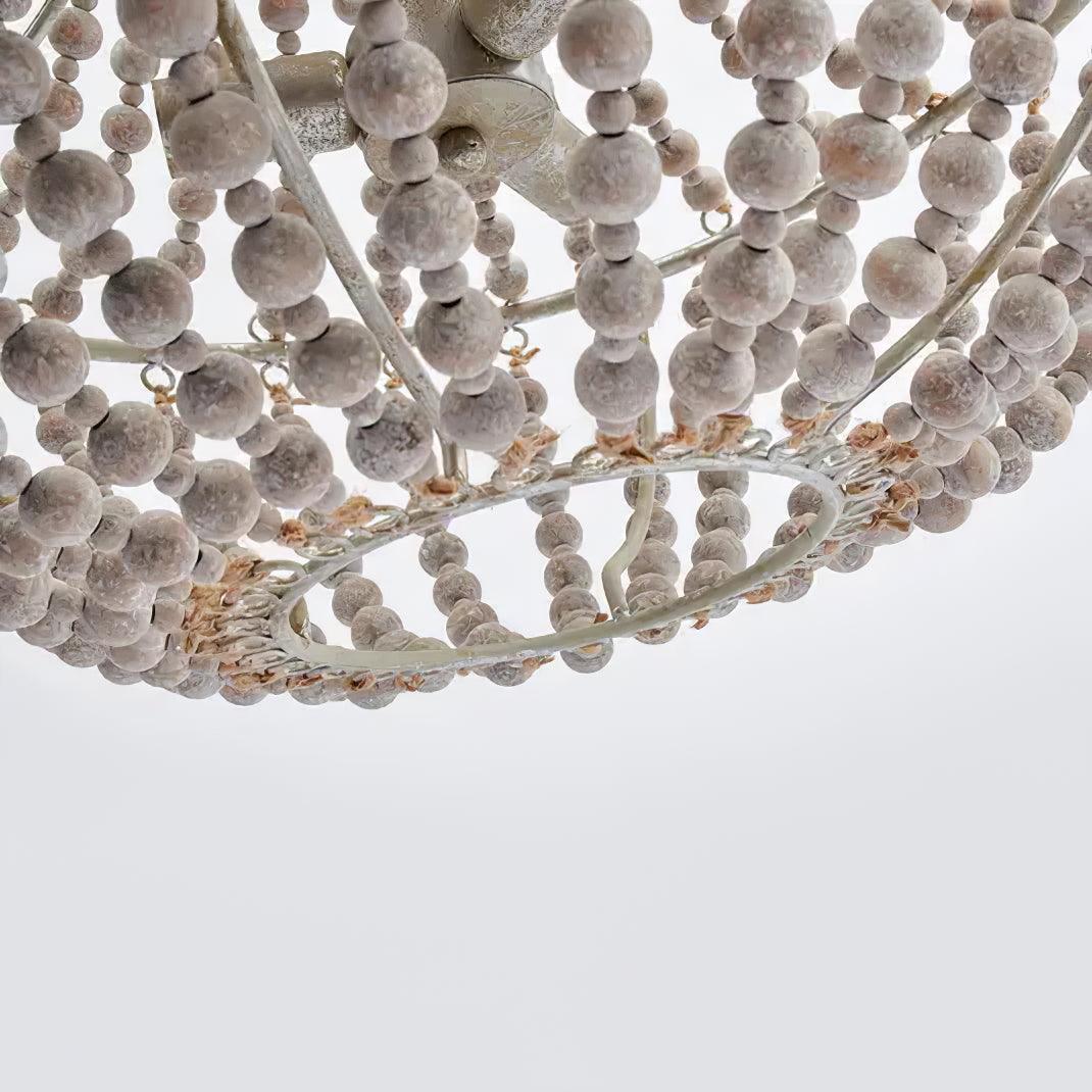 Koralky Beaded Chandelier with Wooden Accents for Modern Interiors