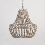 Koralky Beaded Chandelier with Wooden Accents for Modern Interiors