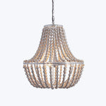 Koralky Beaded Chandelier with Wooden Accents for Modern Interiors