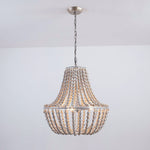 Koralky Beaded Chandelier with Wooden Accents for Modern Interiors