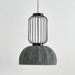 Korvo Pendant Light – Sculptural Black Metal & Fabric Dome Lamp