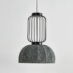Korvo Pendant Light – Sculptural Black Metal & Fabric Dome Lamp