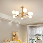 Kozan Wooden Chandelier – Sculptural Modern Pendant Light for Dining Room and Living Room
