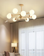 Kozan Wooden Chandelier – Sculptural Modern Pendant Light for Dining Room and Living Room