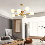 Kozan Wooden Chandelier – Sculptural Modern Pendant Light for Dining Room and Living Room