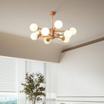 Kozan Wooden Chandelier – Sculptural Modern Pendant Light for Dining Room and Living Room