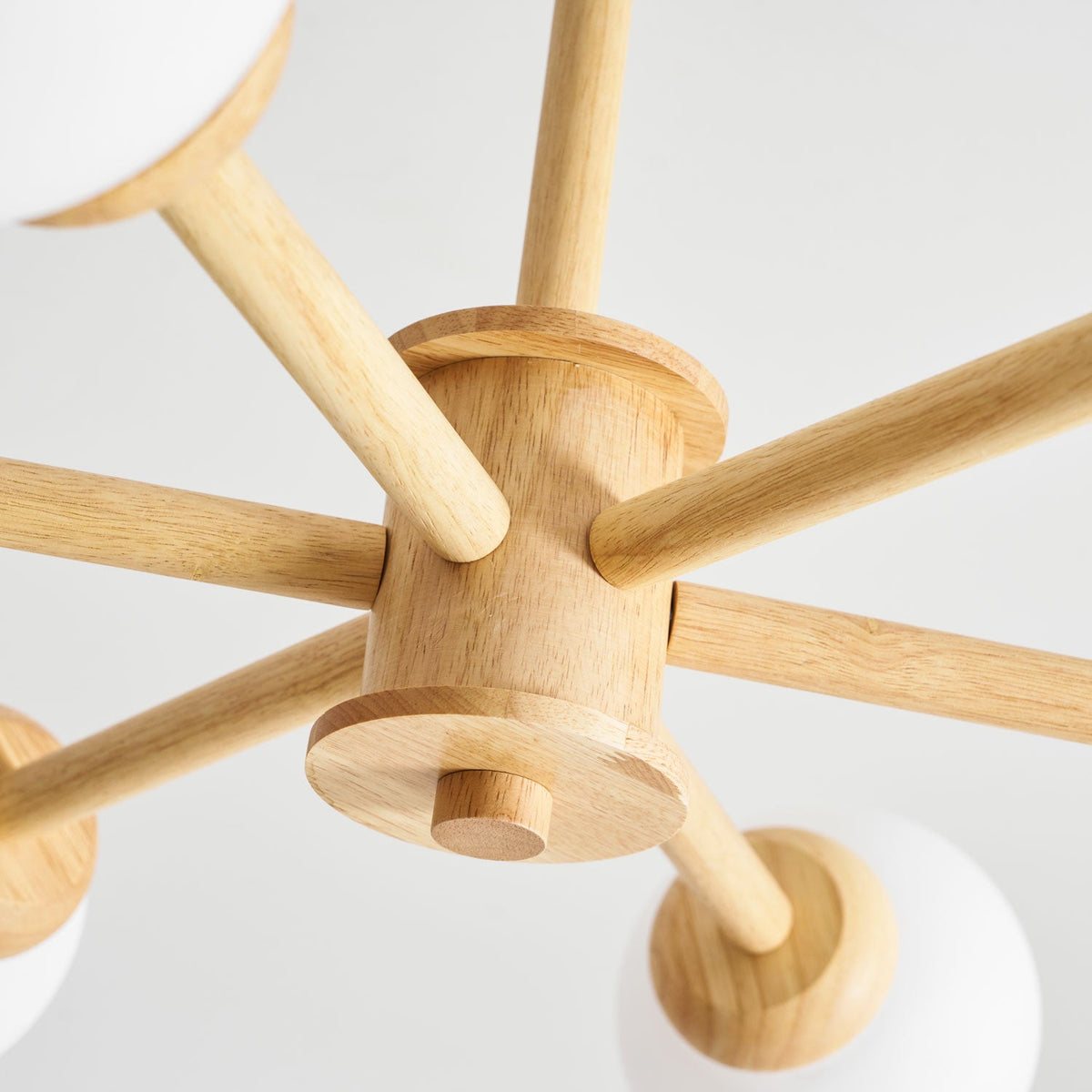 Kozan Wooden Chandelier – Sculptural Modern Pendant Light for Dining Room and Living Room