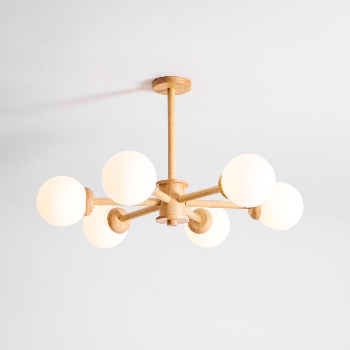 Kozan Wooden Chandelier – Sculptural Modern Pendant Light for Dining Room and Living Room