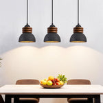 Kuro Ring Pendant Light in Black Travertine and Walnut
