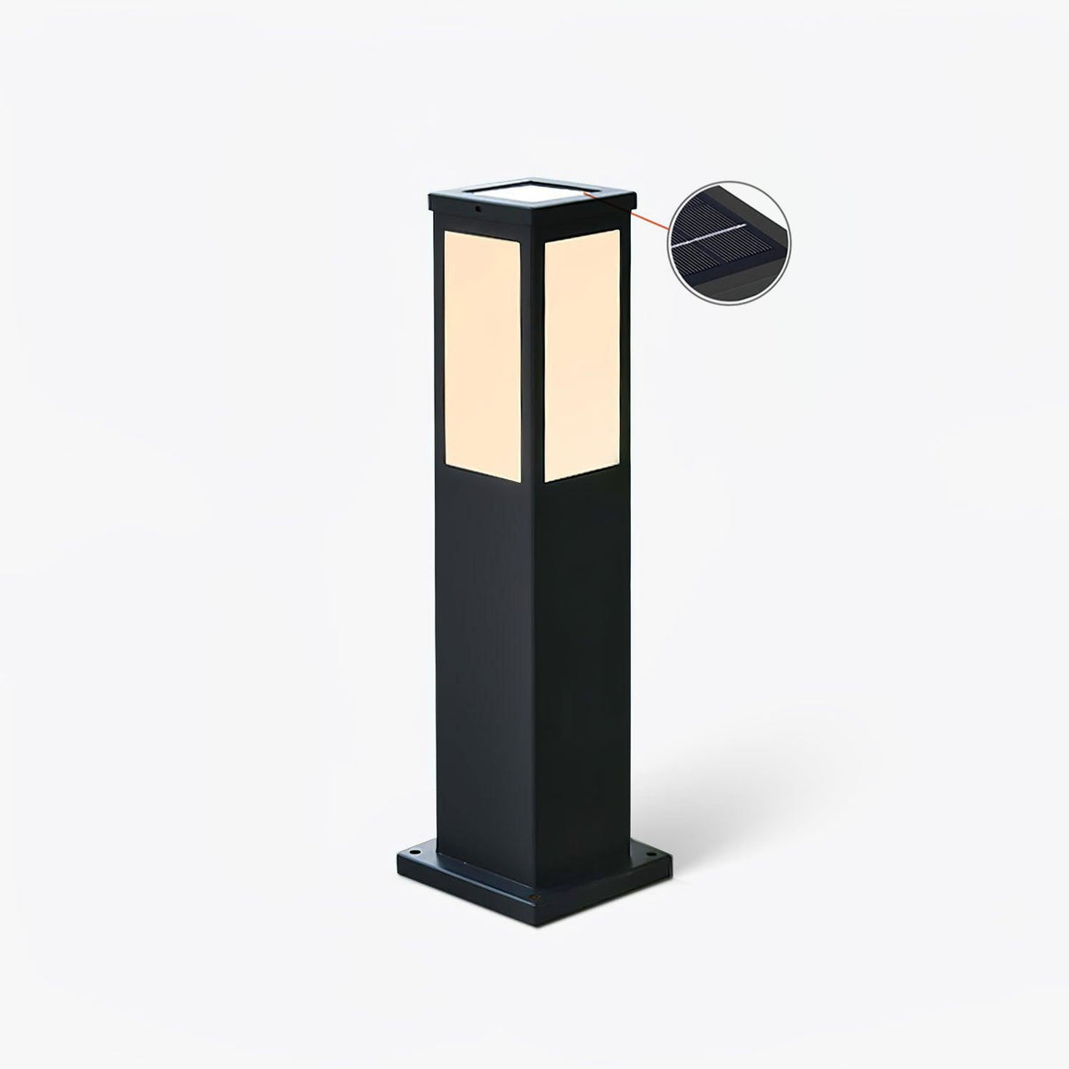 Kuzco Solar Bollard Light – Architectural Outdoor Post Lamp in Black